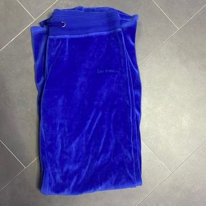 royal blue low rise track pants